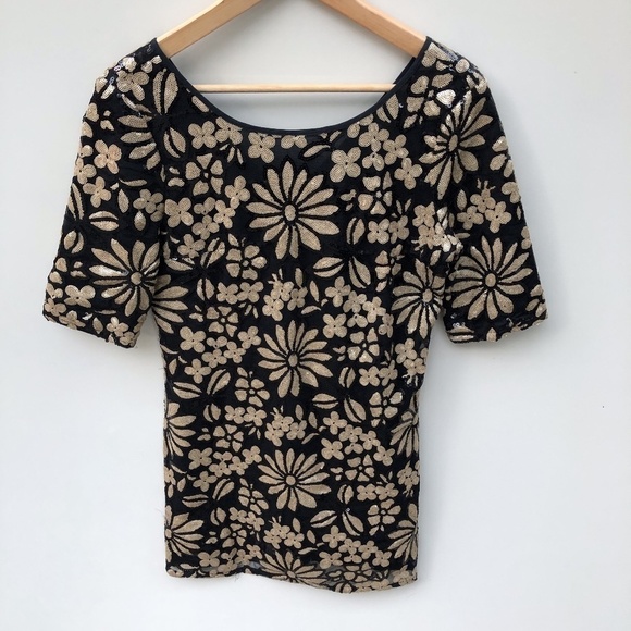 LOUCHE Gold Sequin Mini Dress - Picture 3 of 11